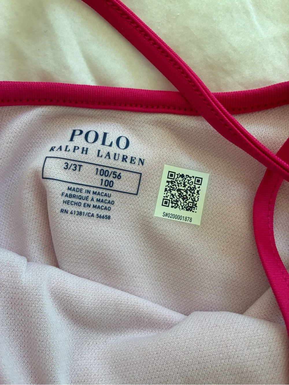 Ralph Lauren Bright Pink Cable-Knit One-Piece Swimsuit